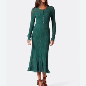 Joie Green Long Sleeve Maxi Dress